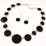 Colorful Enamel Dot Round Choker Collar Necklace for Women