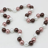 Multicolor Shell Simulated-Pearl 10mm Beads Necklace Choker