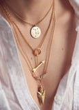 Angel Wings Arrow Bib Collar Necklaces Chunky Layers Exaggerated Necklace