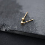 Men Boys Pyramid Cone Stud Earrings 925 Silver Jewelry Punk Accessories