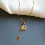Hip Hop Rock Little Bear Lady Necklace Girls Party Jewelry