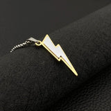 Stainless Steel Lightning Pendant Hip-Hop Jewelry