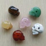6pcs Natural Stone Skull Head Charms Pendants for Jewelry Making