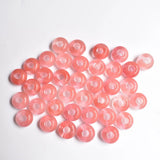 Watermelon Red Stone Round Charms Beads 8x14mm 50pcs