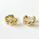 925 Sterling Silver Ear Bone Ring Twist Earrings