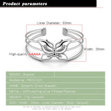 Exaggerated Hollow Butterfly 925 Jewelry Bracelet for Women