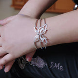 Exaggerated Hollow Butterfly 925 Jewelry Bracelet for Women
