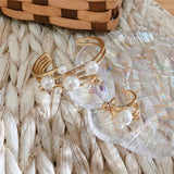Hollow-Out Inlaid Pearl Bracelet Ring Hand Ornaments