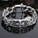 Retro Cross Pattern Titanium Steel Men's Bracelet