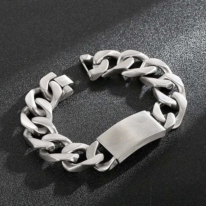 Men's Titanium Steel Punk Rock Bracelet