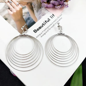 Triple-Hoop Clip-On Earrings for Women, No Ear Piercing Needed