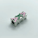 University Sorority Jewelry Charm Big Hole Beads Pendant