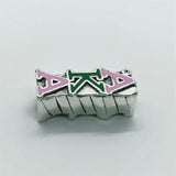 University Sorority Jewelry Charm Big Hole Beads Pendant