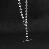 Wild Bead Chain OT Buckle Necklace for Men and Women