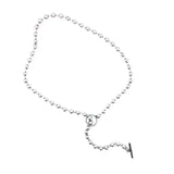 Wild Bead Chain OT Buckle Necklace for Men and Women