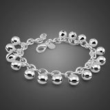 925 Sterling Silver Bell Bracelet Girl Charming Lady Jewelry