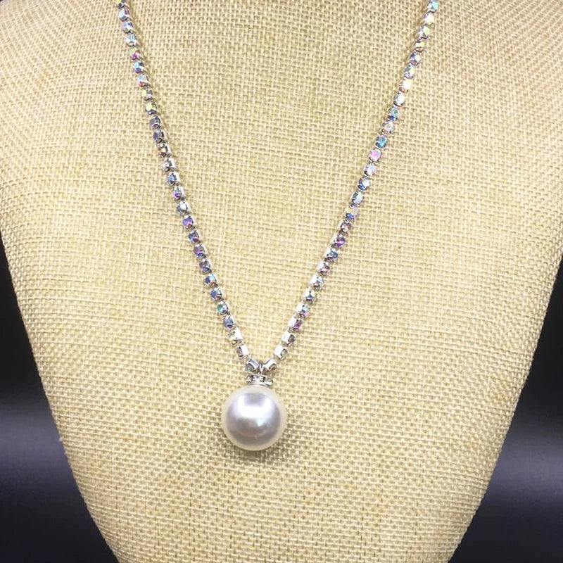 Women's Cage Pearl Pendant Necklace