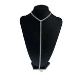 Women Joker Clavicle Necklace Long Chain Shinning Collarbone