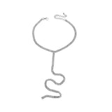 Women Joker Clavicle Necklace Long Chain Shinning Collarbone