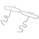 Women Joker Clavicle Necklace Long Chain Shinning Collarbone
