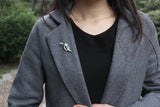 925 Sterling Silver Zircon Inlaid Brooch Charm Jewelry