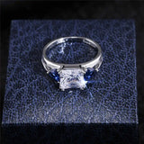 Women's Royal Zircon Ring Wedding Engagement Ring Size 6-10