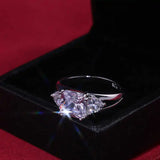 Women's Royal Zircon Ring Wedding Engagement Ring Size 6-10