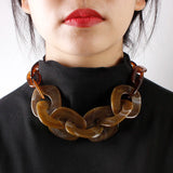 Women's Punk Chunky Chain Pendant Necklace