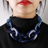 Women's Punk Chunky Chain Pendant Necklace