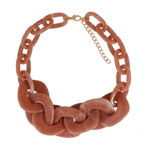 Women's Punk Chunky Chain Pendant Necklace