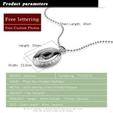 925 Silver Pendant Necklace with Creative Photo Box Bead Charm