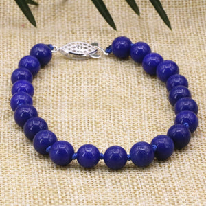 Lapis Lazuli Stone Bead Bracelet 8mm Bangle DIY Jewelry