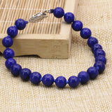 Lapis Lazuli Stone Bead Bracelet 8mm Bangle DIY Jewelry