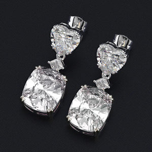 Citrine Gemstones Drop Earrings Silver Brincos Party Jewelry