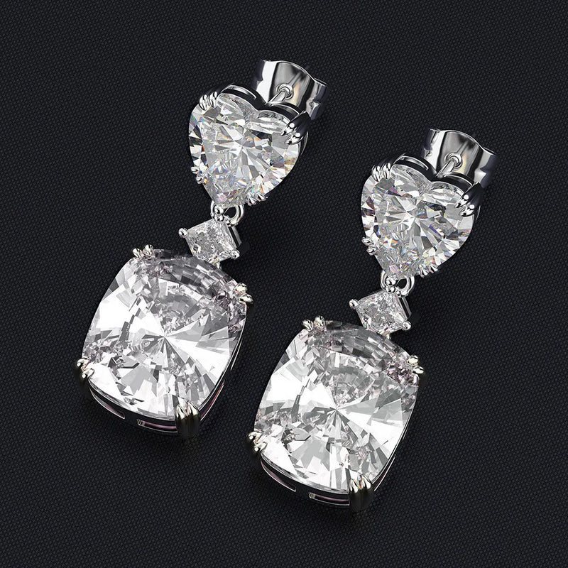 Citrine Gemstones Drop Earrings Silver Brincos Party Jewelry