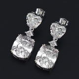 Citrine Gemstones Drop Earrings Silver Brincos Party Jewelry