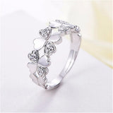 Zircon Clover Adjustable Ring