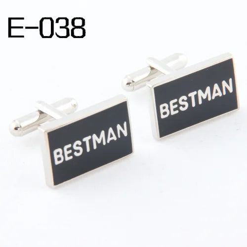 Novelty Enamel Cufflinks 2014 Bestman