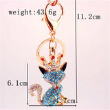 Fashion Couple Fox Keychain Crown With Crystal Sex Fox Key Chain