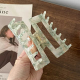 10.5cm Square Hollow Hair Claw Rhinestones Clip Hair Accessories