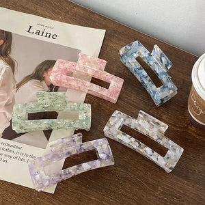 10.5cm Square Hollow Hair Claw Rhinestones Clip Hair Accessories