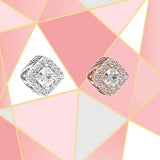 S925 Sterling Silver Geometric Enamel Crystal Beads Charm DIY Jewelry