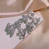 925 Silver Butterfly Zircon Engagement Ring Women's Jewelry