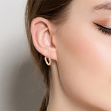 Sterling Silver Rose & Heart Earrings for Women's Party Jewelry