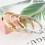 Stainless Steel Crystal Bracelet - Fashionable & Generous