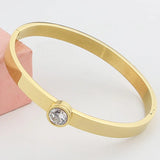 Stainless Steel Crystal Bracelet - Fashionable & Generous