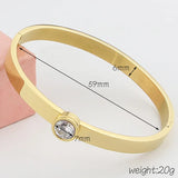 Stainless Steel Crystal Bracelet - Fashionable & Generous