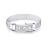925 Silver Bracelet Bangle 10mm Watch Chain Women Men Gift