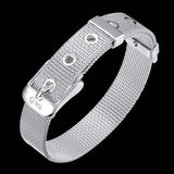 925 Sterling Silver Bracelet Watch Chain for Women Men 14mm Gift