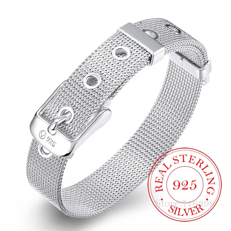 Sterling Silver Bracelet Watch Chain 10mm Gift